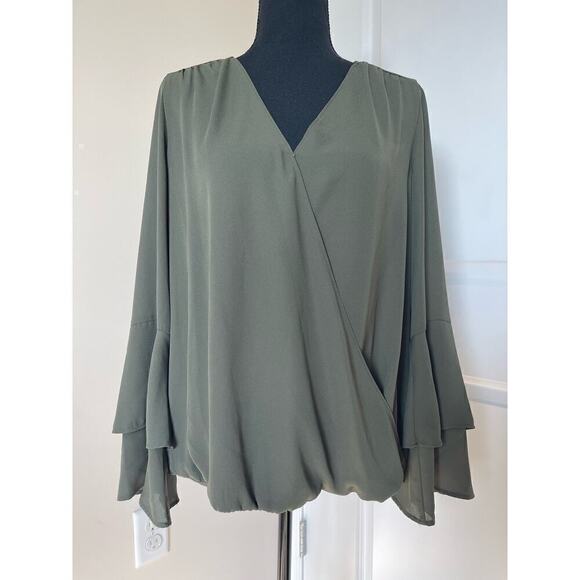 Michael Kors Olive Green Blouse - Picture 1 of 10